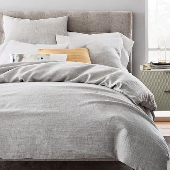 West Elm Belgian Flax Linen Fiber Dyed King/Cal King Duvet/Shams NWT